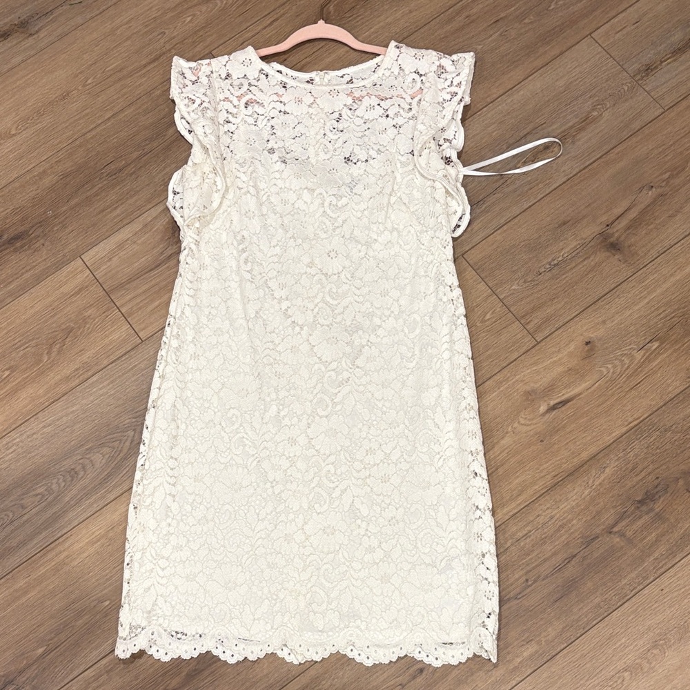 Ralph Lauren Cream Lace Midi Dress